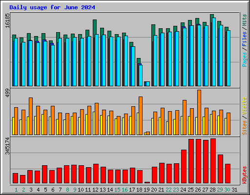 Daily usage for June 2024