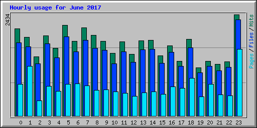 Hourly usage for June 2017