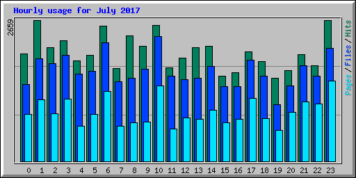 Hourly usage for July 2017