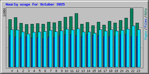 Hourly usage for October 2025